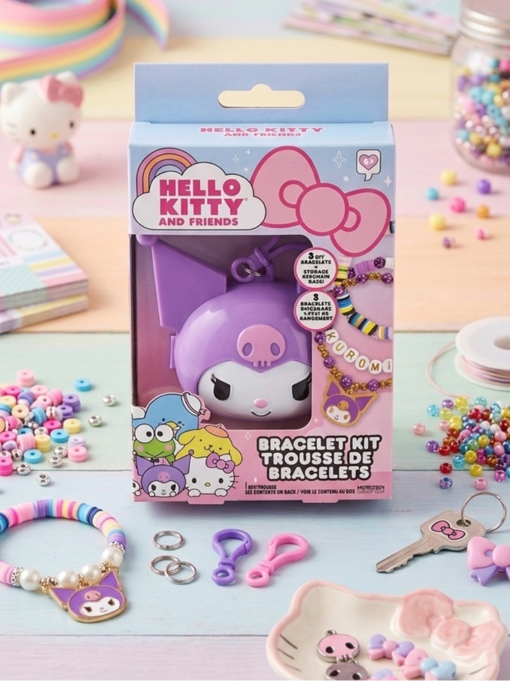 Kuromi Bracelet Kit in Purple - Hello Kitty and Friends